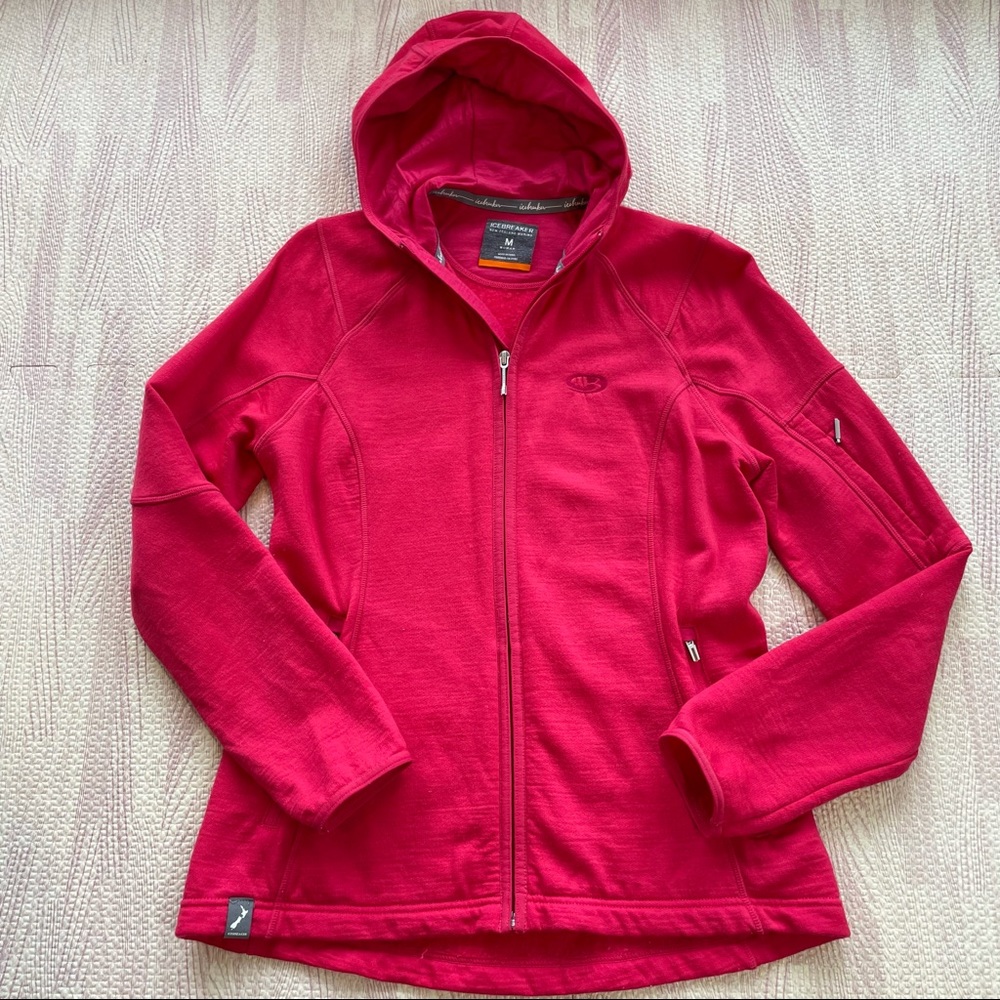 ICEBREAKER Women’s Merino Full Zip Hooded Jacket, Merino Wool, Medium